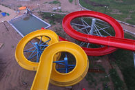 Water Park Costruire vetroresina Open Spiral Water Park Slide 400 Rider / H / Lane