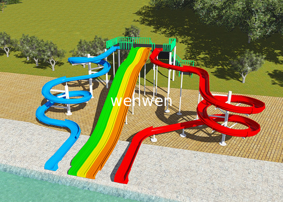 Scorrevoli commerciali di progettazione del parco dell'acqua, progettazione a spirale del gioco dell'acqua di FRP
