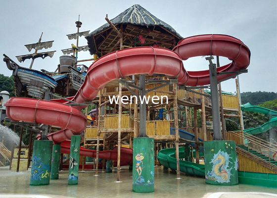 1 Rider Water Park Slide costruito con fibra di vetro resistente e carico 1Rider/slide