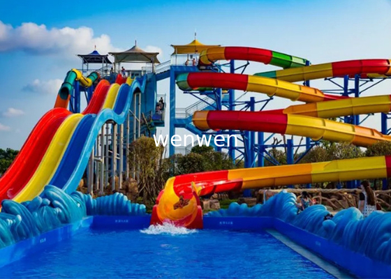 1 Rider Water Park Slide costruito con fibra di vetro resistente e carico 1Rider/slide